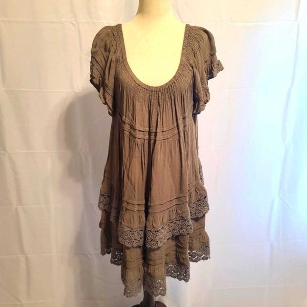 Muche et Muchette olive green dress one size